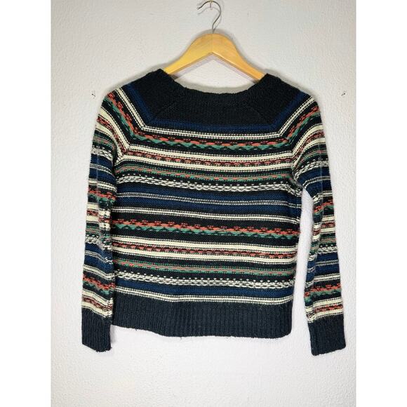Hollister 2010 Fair Isle Knit Sweater Preppy Multicolor Striped Women’s S - Picture 4 of 9